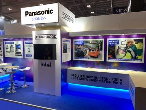 Panasonic Toughbook exhibition stand at BAPCO by SHAPES