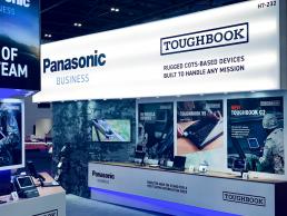 Panasonic Toughbook exhibition stand at DSEI by SHAPES