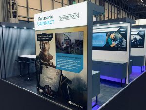 Panasonic exhibition stand at Emergency Services Show