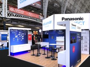 Panasonic and Blue Yonder exhibition stand by SHAPES